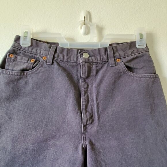 Vintage Levi's 550 Tapered Mom Jeans Womens 12 Gray Relaxed Fit Hi Rise Zip USA - Picture 5 of 9